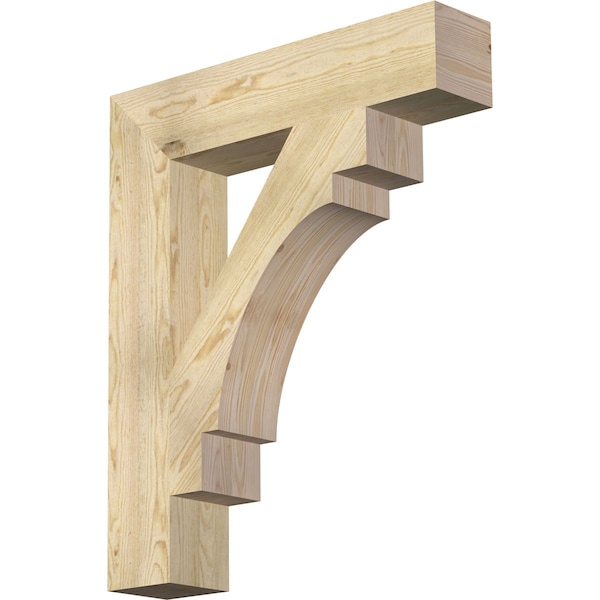 Ekena Millwork Merced Block Rough Sawn Bracket, Douglas Fir, 6"W x 30"D x 36"H BKT06X30X36MRC05RDF - main